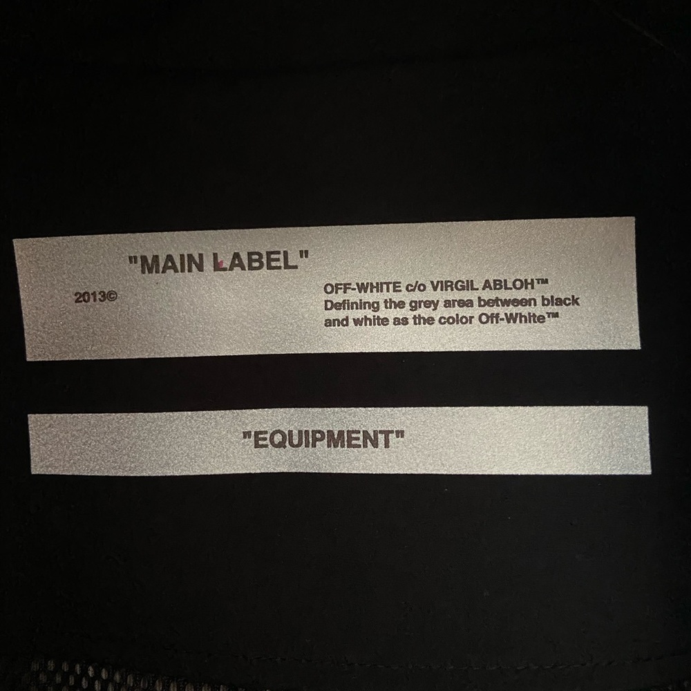 Off-White Equipment Black Technical Shell Jacket Windbreaker Water Repellent L - Picture 3 of 16
